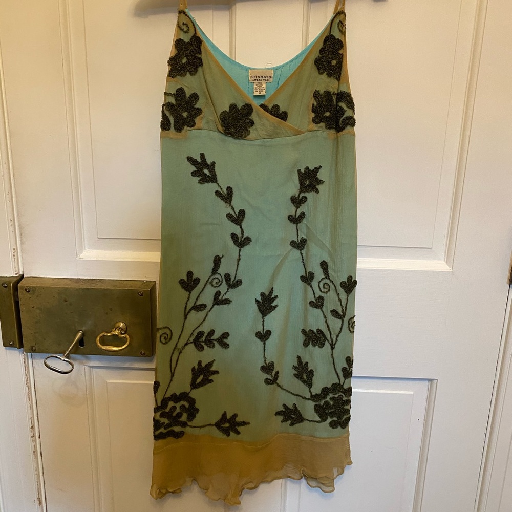 Floral Embroidered Mini Dress